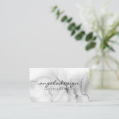 Waterverf grijs zwart wit visitekaartje (Staand voorkant)