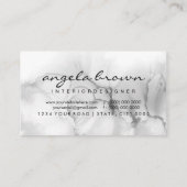 Waterverf grijs zwart wit visitekaartje (Achterkant)