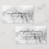 Waterverf grijs zwart wit visitekaartje (Voorkant / Achterkant)