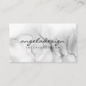 Waterverf grijs zwart wit visitekaartje (Voorkant)