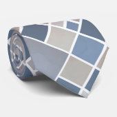 Waterverf Grijze Blauw Elegant Gecontroleerd Strop Stropdas (Opgerold)