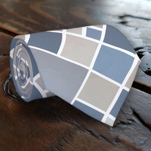 Waterverf Grijze Blauw Elegant Gecontroleerd Strop Stropdas