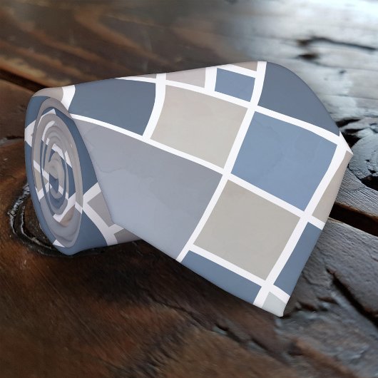 Waterverf Grijze Blauw Elegant Gecontroleerd Strop Stropdas