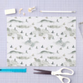 Waterverf Grijze en Witte Vliegende Vogels Tissuepapier (Craft)