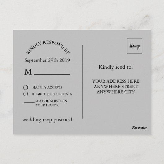 Waterverf Grijze goudkleurige goudpels Briefkaart (Achterkant)