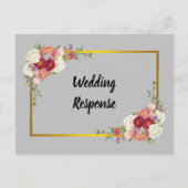 Waterverf Grijze goudkleurige goudpels Briefkaart (Voorkant)