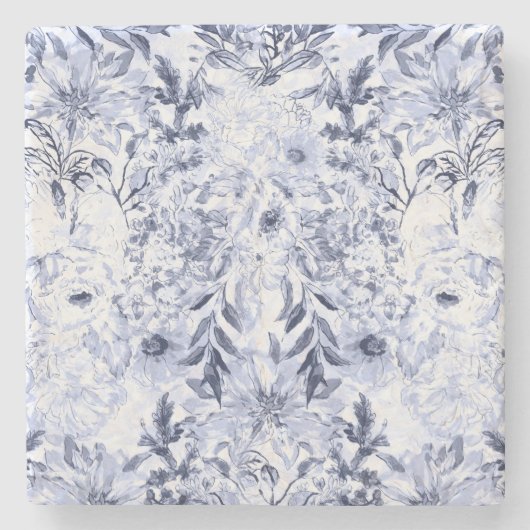 Waterverf grijze handschilfers stenen onderzetter (Voorkant)