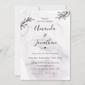 Waterverf Grijze minimalistische weddenschappen Kaart (Voorkant)