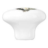 Waterverf Grijze Natuur Wolf Keramische Knop (Zijkant)