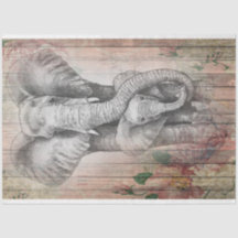 Waterverf grijze olifantenfamilie