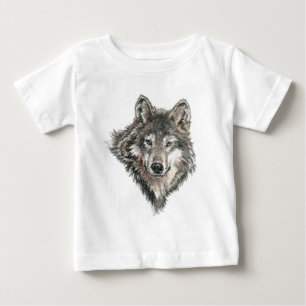 Waterverf Grijze Wolf Dier Natuur wolven wild