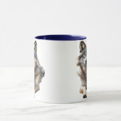 Waterverf Grijze Wolf Mok (Midden)