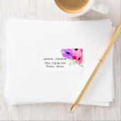 Waterverf grillige bloemenbruiloft etiket (Insitu)