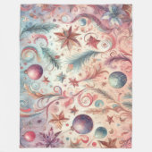 Waterverf grillige kerst fleece deken (Voorkant)