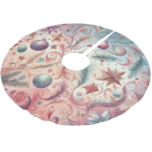 Waterverf grillige kerst kerstboom rok (Gekanteld)