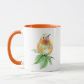 Waterverf grillige Rufous Hummingbird attitude Mok (Links)