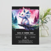 Waterverf grillige Triceratops Verjaardag Kaart (Staand voorkant)