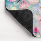 Waterverf grillige vlinders en bloemen muismat (Hoek)