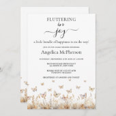 WATERVERF GRILLIGE VLINDERS WILDBLOEMGRENS KAART (Voorkant / Achterkant)