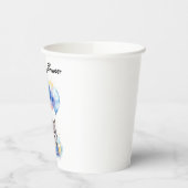 Waterverf grillige Wolf Cub Baby shower Papieren Bekers (Links)