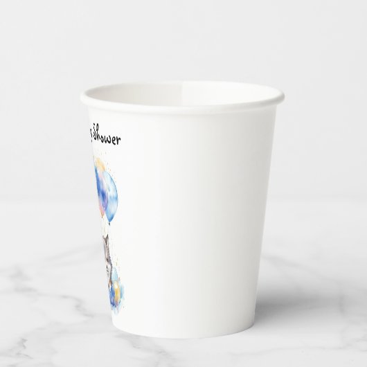 Waterverf grillige Wolf Cub Baby shower Papieren Bekers (Links)