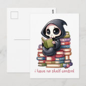 Waterverf Grim Reaper boek liefhebber Briefkaart (Voorkant / Achterkant)