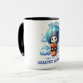 Waterverf Grim Reaper Boekenliefhebber Mok (Voorkant links)