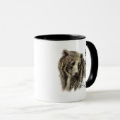 Waterverf Grizzly Beer Wildlife Natuur Art Mok (Voorkant rechts)