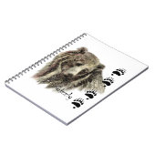 Waterverf Grizzly Beer Wildlife Natuur Art Notitieboek (Linkerzijde)