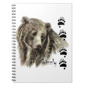 Waterverf Grizzly Beer Wildlife Natuur Art Notitieboek (Voorkant)