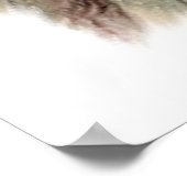 Waterverf Grizzly Beer Wildlife Natuur Art Poster (Hoek)