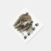 Waterverf Grizzly Beer Wildlife Natuur Art Servetten (Hoek)