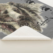 Waterverf Grizzly Beer Wildlife Natuur Art Sherpa Deken (3/4)