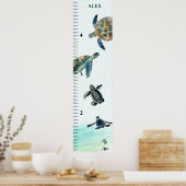 Waterverf Groeiende Zee Draaien op maat Poster (Keuken)