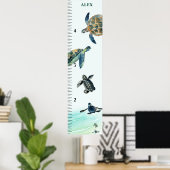 Waterverf Groeiende Zee Draaien op maat Poster (Thuiskantoor)