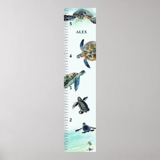 Waterverf Groeiende Zee Draaien op maat Poster (Voorkant)