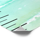 Waterverf Groeiende Zee Draaien op maat Poster (Hoek)