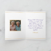 Waterverf groen 50e bruiloft Jubileum Kaart (Binnen)