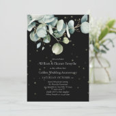 Waterverf groen 50e bruiloft Jubileum Kaart (Staand voorkant)