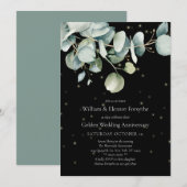 Waterverf groen 50e bruiloft Jubileum Kaart (Voorkant / Achterkant)