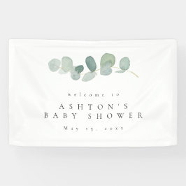 Waterverf groen Baby shower banner