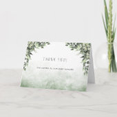 Waterverf groen Baby shower dank u nota Bedankkaart (Voorkant)