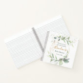 Waterverf Groen Baby shower Notitieboek (Binnen)