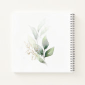 Waterverf Groen Baby shower Notitieboek (Achterkant)