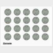 Waterverf groen baby shower ronde sticker (Vel)
