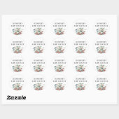 Waterverf groen baby shower ronde sticker (Vel)