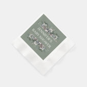 Waterverf groen baby shower servet (Hoek)