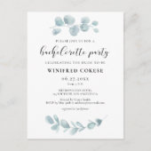 Waterverf groen Bachelorette feestuitnodiging Briefkaart (Voorkant)