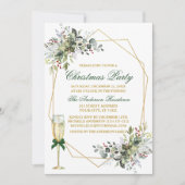 Waterverf groen bessen kerst goud groen kaart (Voorkant)