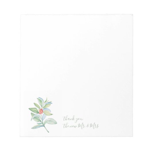 Waterverf Groen & Bessen Kerst Notitieblokken (Voorkant)